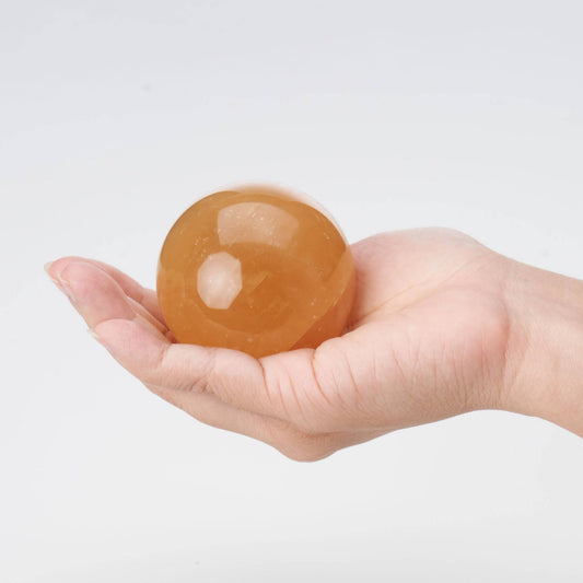 Honey Calcite Crystal Sphere