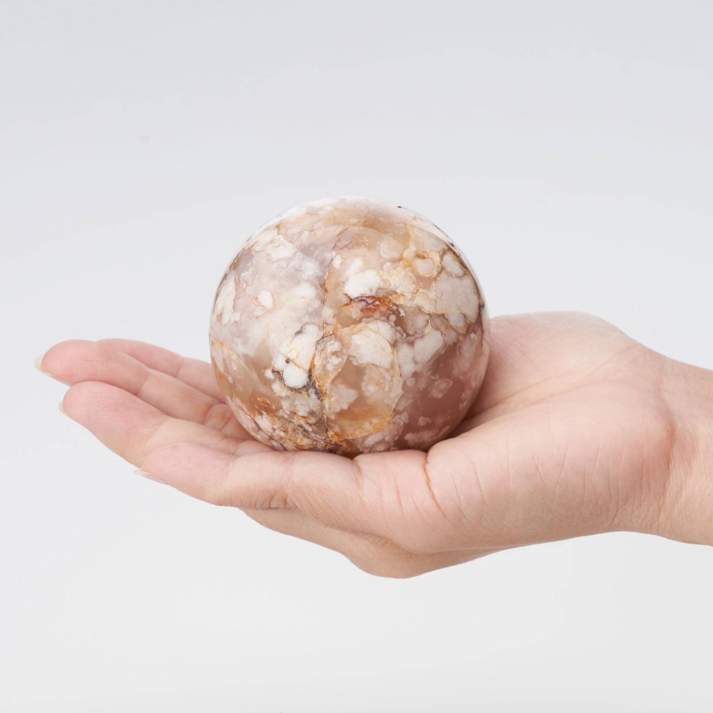 Cherry Blossom Flower Agate Sphere