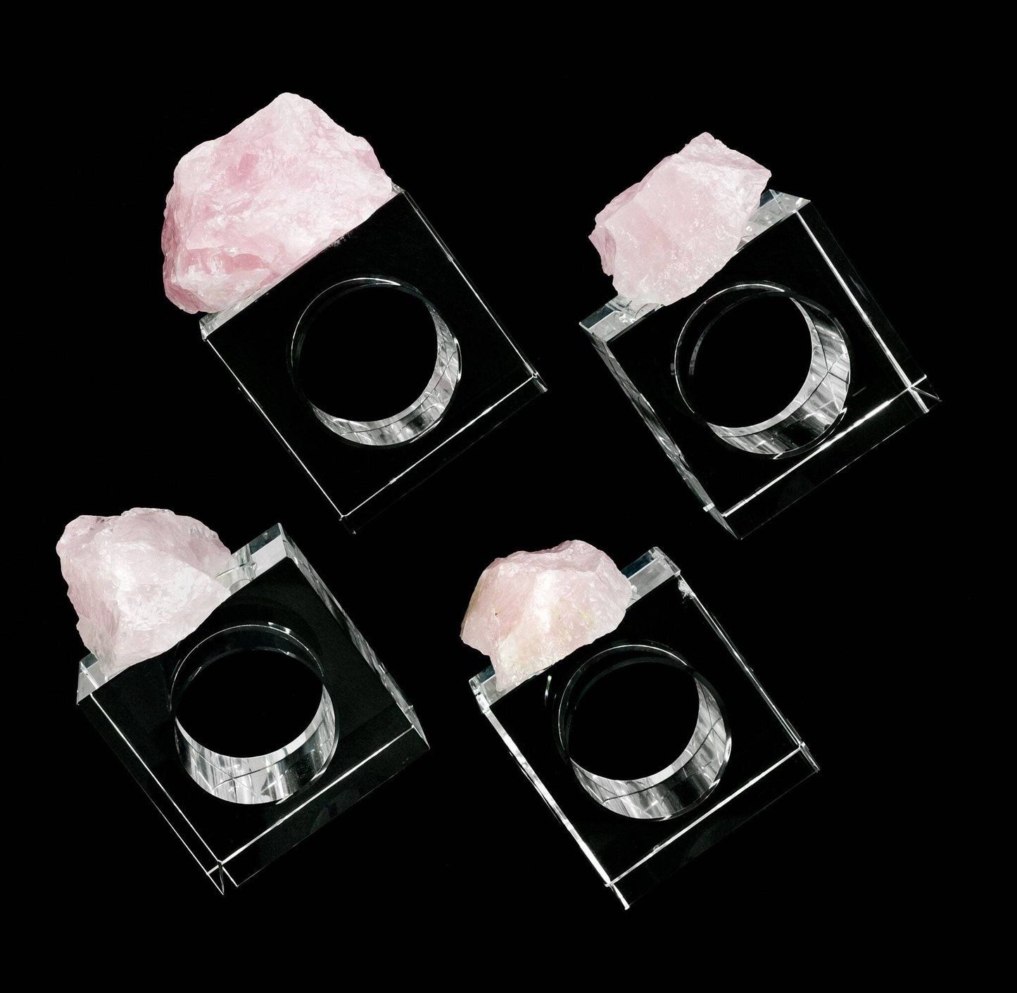 Rose Quartz Napkin Rings