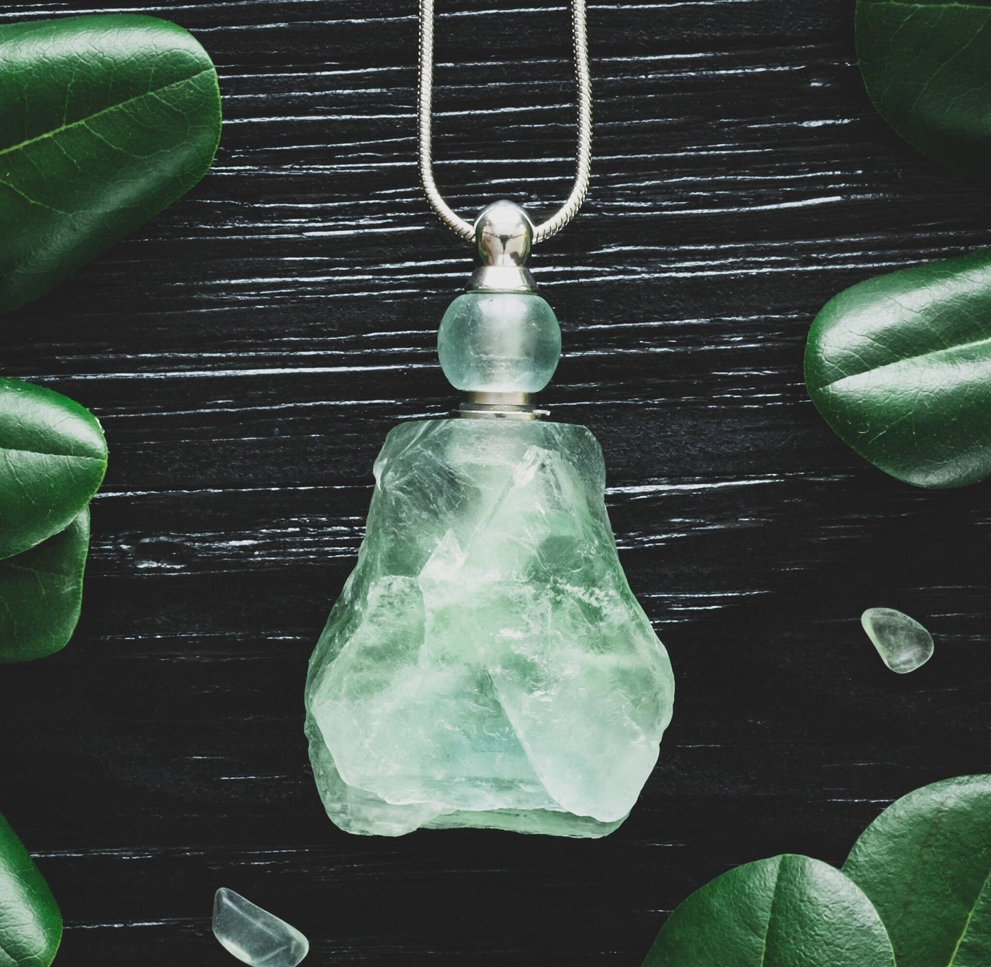 Crystal Perfume Bottle/ Essential Oil Diffuser Pendant Necklace